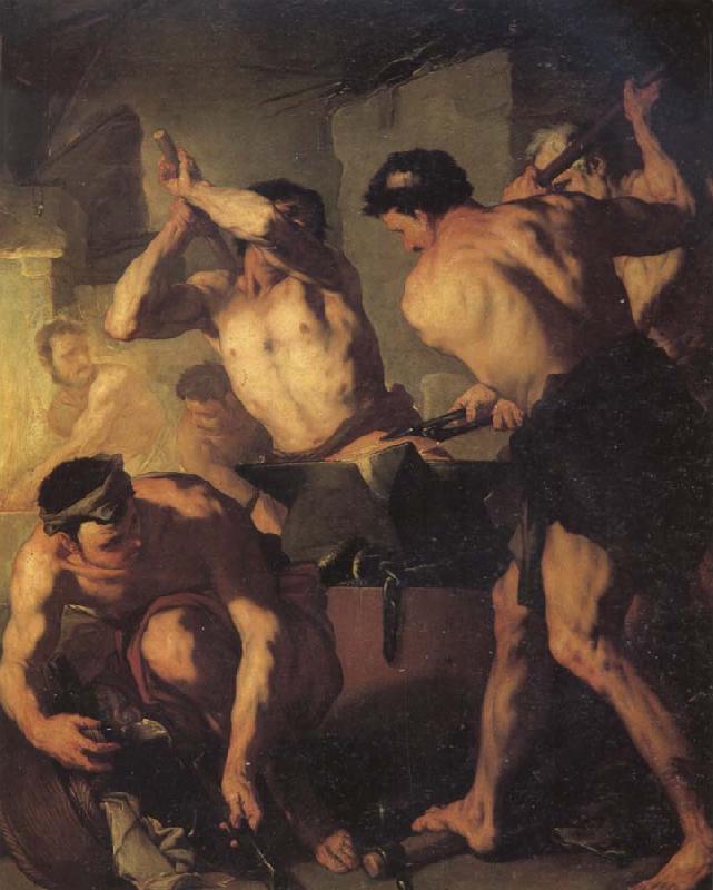 Luca  Giordano The Forge of Vulcan oil painting image